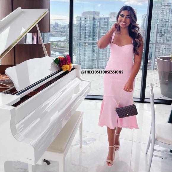 RARE!!! ZARA BLOGGER FAVE!!! Frayed Hem Midi Dress NWT - Picture 10 of 16